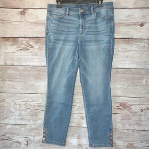 J. Jill Denim Slim Ankle Length Cotton Blend Jeans Size 10